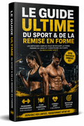 Guide numérique de remise en forme par Novelify, couverture illustrée avec titre et éléments liés à la santé et au fitness.